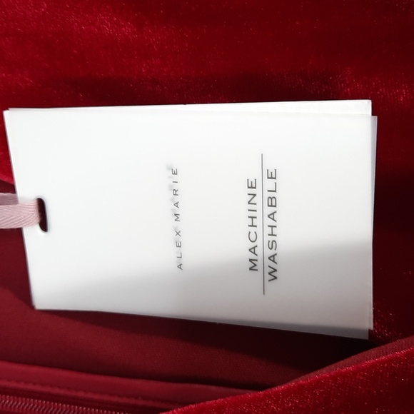 NWT ALEX MARIE CRIMSON BETH VELVET JUMPSUIT SZ 4 - Picture 7 of 14